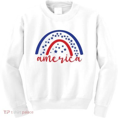 America Rainbow USA Kids Sweatshirt