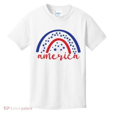 America Rainbow USA Kids T-Shirt