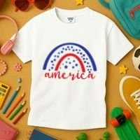America Rainbow USA Kids T-Shirt thumb 3