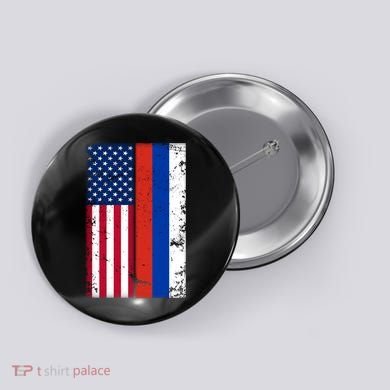 American Russia Vintage Flag Button