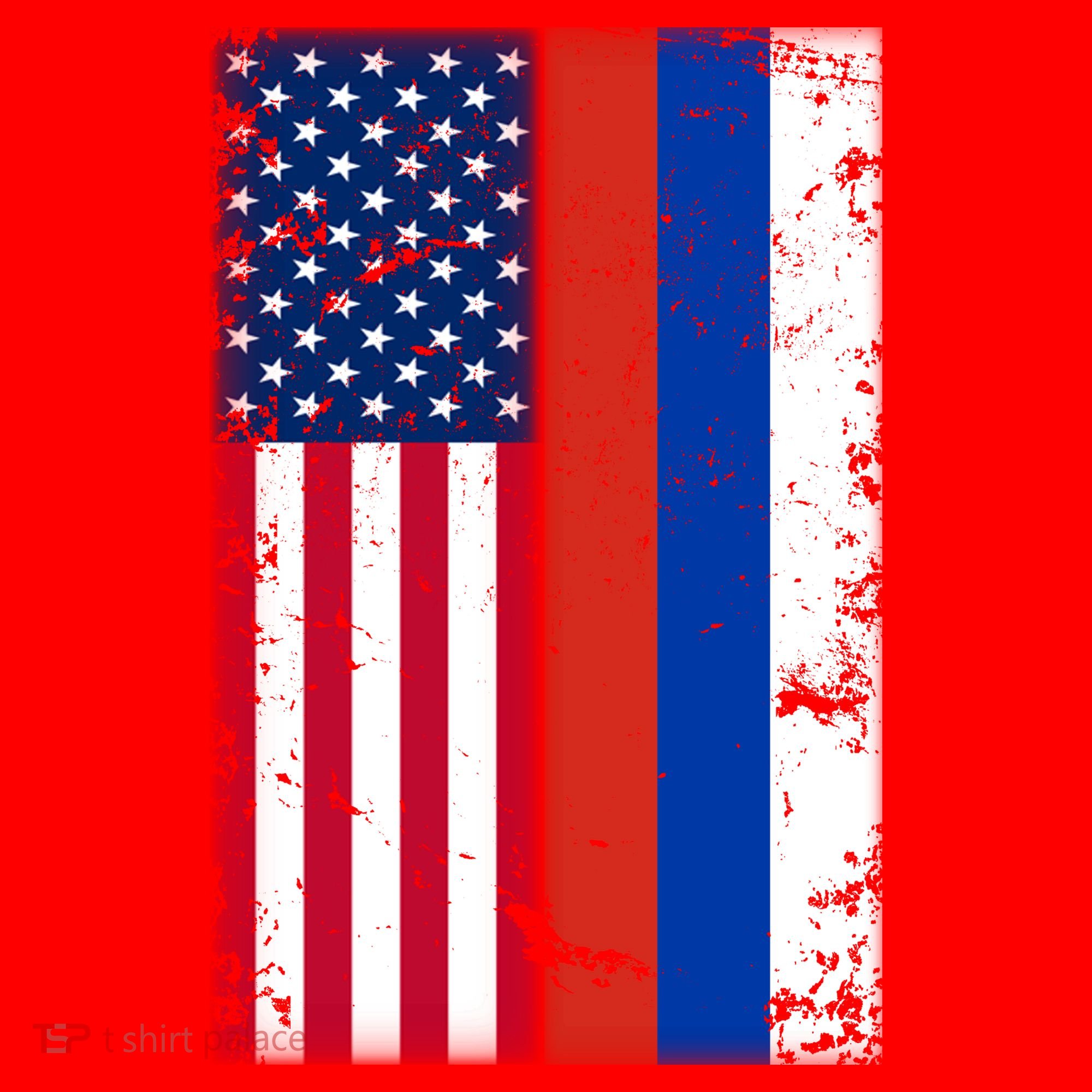 American Russia Vintage Flag Santa Hat