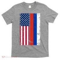 American Russia Vintage Flag T-Shirt thumb 0