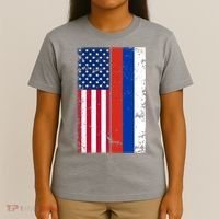 American Russia Vintage Flag T-Shirt thumb 4