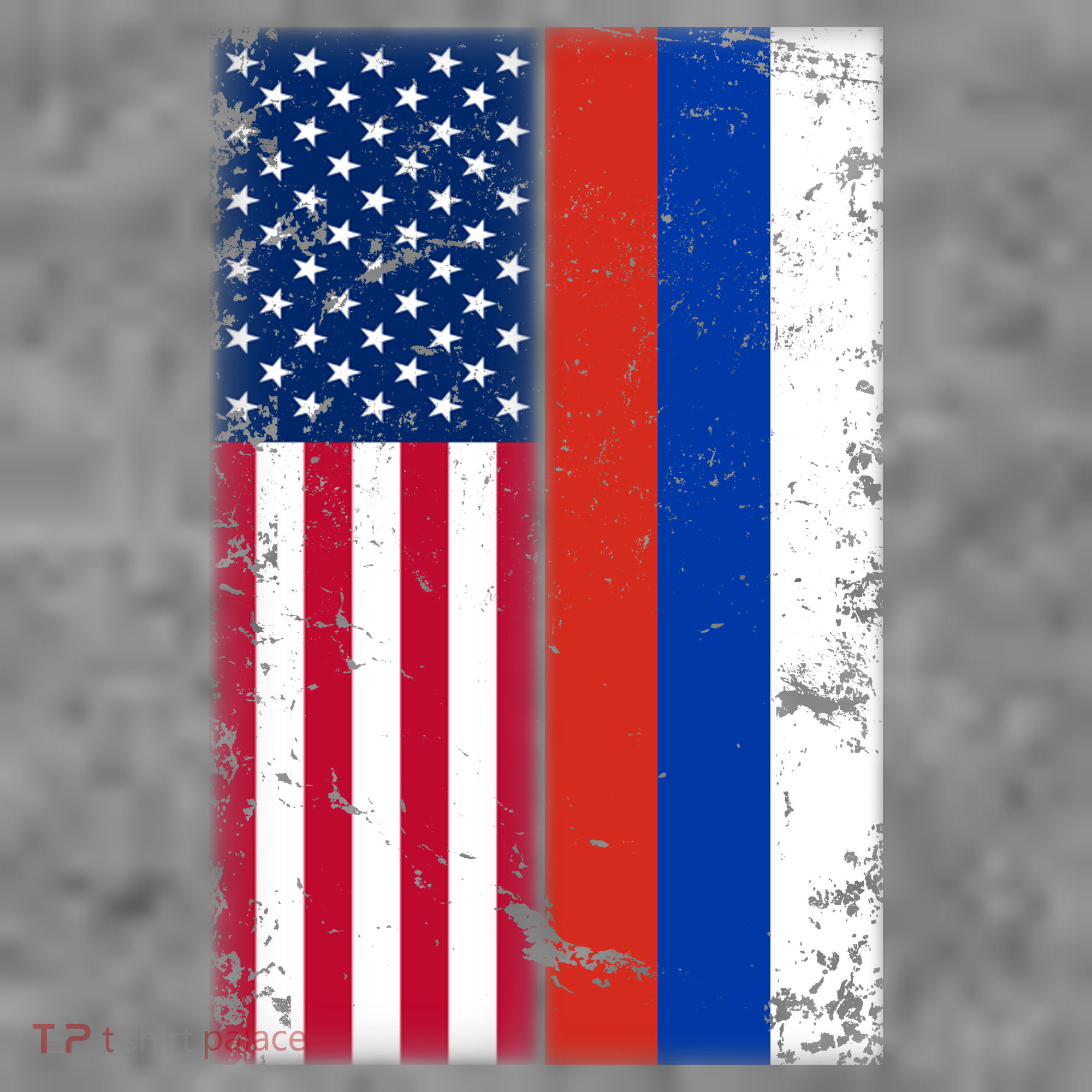 American Russia Vintage Flag T-Shirt