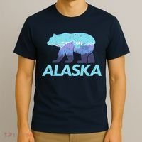 Alaska Retro Vintage Mountains & Outdoors Wilderness State T-Shirt thumb 3