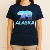 Alaska Retro Vintage Mountains & Outdoors Wilderness State T-Shirt thumb 4