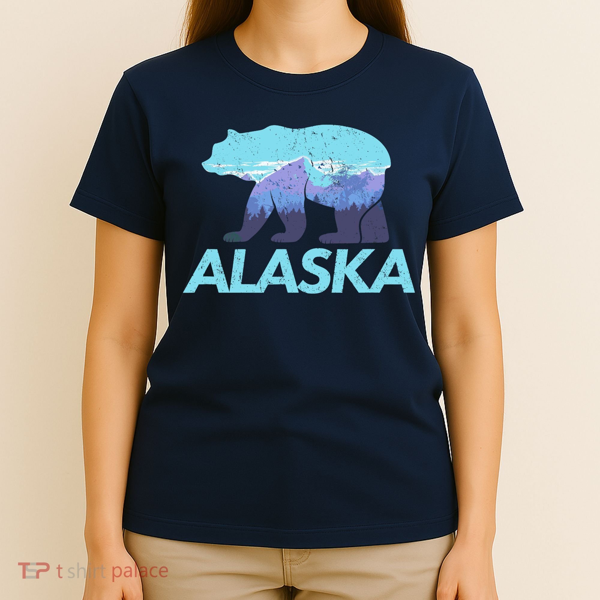 Alaska Retro Vintage Mountains & Outdoors Wilderness State T-Shirt