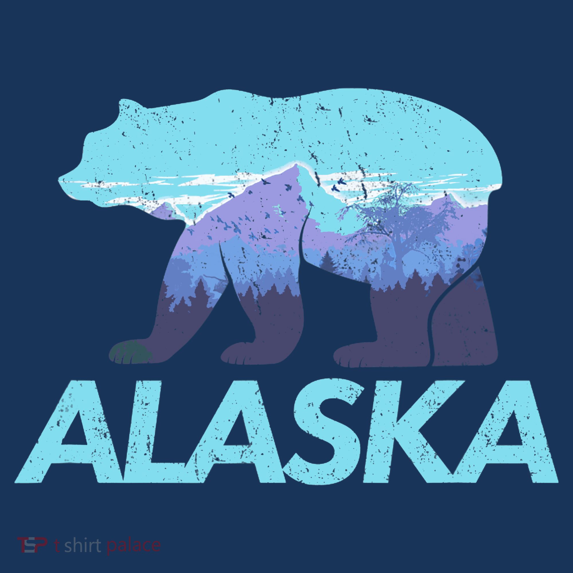Alaska Retro Vintage Mountains & Outdoors Wilderness State T-Shirt