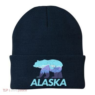 Alaska Retro Vintage Mountains & Outdoors Wilderness State Beanie