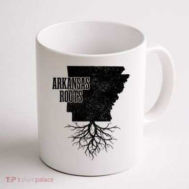 Arkansas Roots Vintage Pride State Map Gift Coffee Mug back