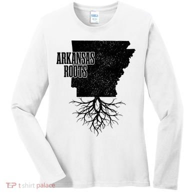 Arkansas Roots Vintage Pride State Map Gift Women's Long Sleeve Shirt