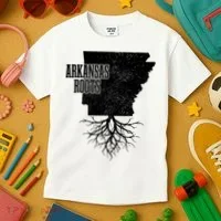 Arkansas Roots Vintage Pride State Map Gift Kids T-Shirt thumb 3