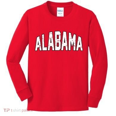 Alabama Retro Vintage Kids Long Sleeve Shirt
