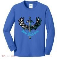 Addiction Recovery Warrior Celebrate Recovery Awareness Kids Long Sleeve Shirt thumb 0