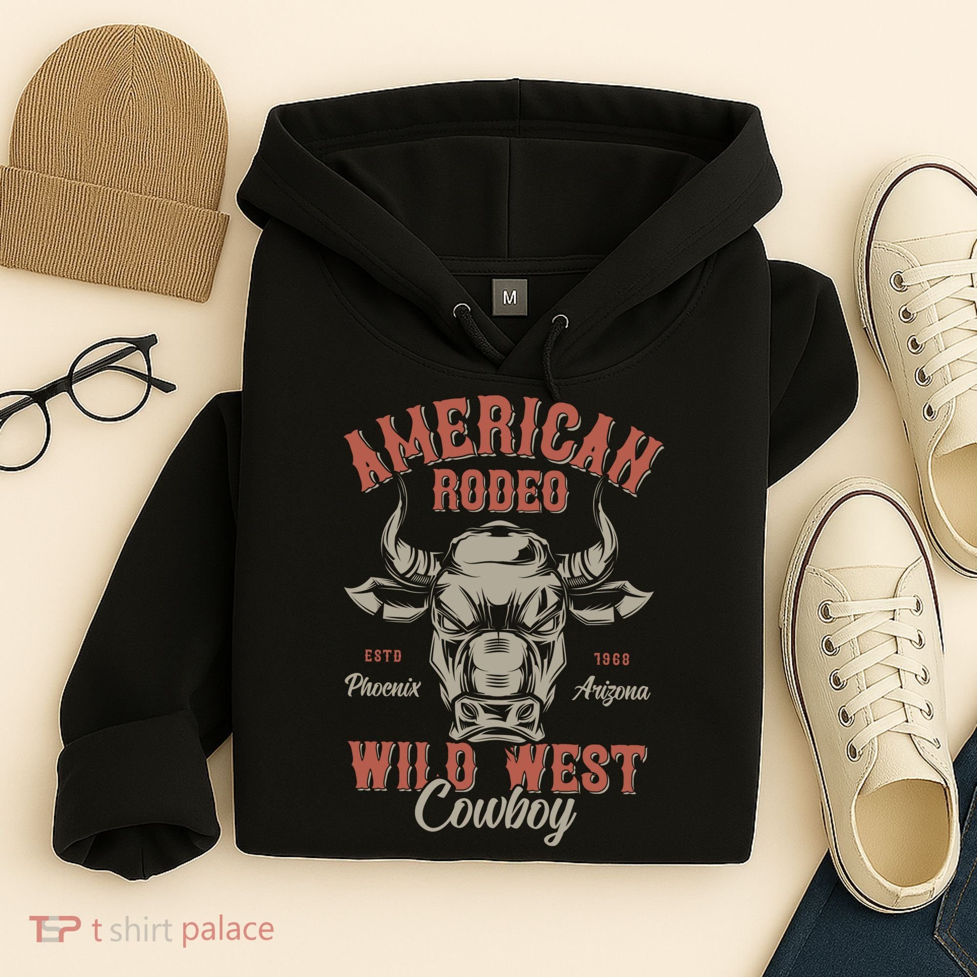 American Rodeo Wild West Cowboy Hoodie