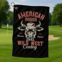 American Rodeo Wild West Cowboy Golf Towel thumb 1