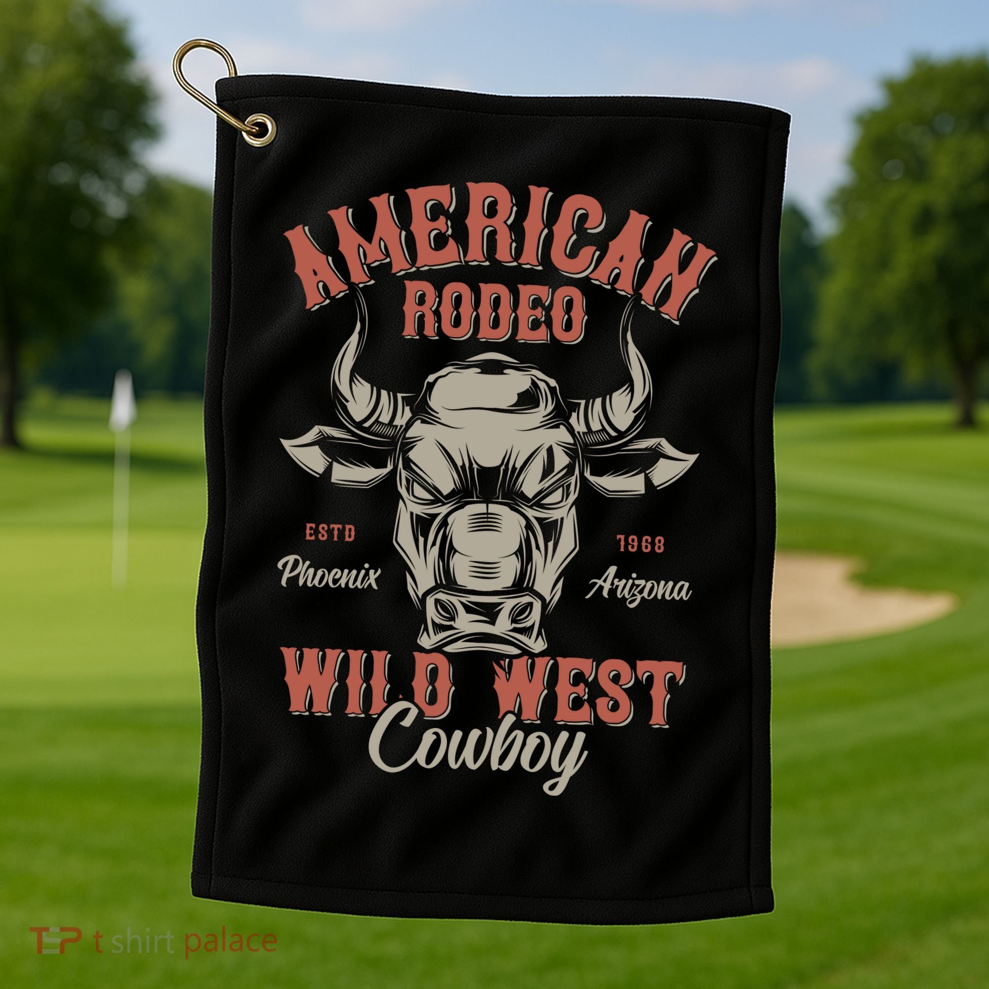 American Rodeo Wild West Cowboy Golf Towel