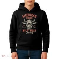 American Rodeo Wild West Cowboy Kids Hoodie thumb 4