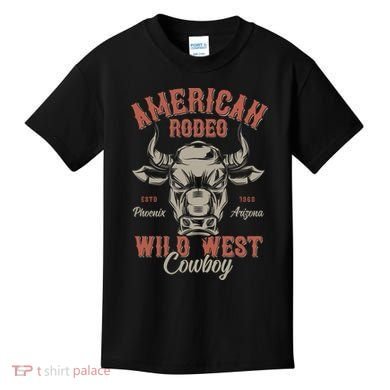 American Rodeo Wild West Cowboy Kids T-Shirt