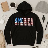 America Red White Blue Stars And Stripes Hoodie thumb 3