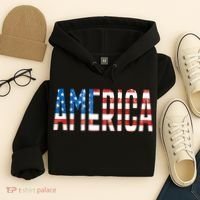 America Red White Blue Stars And Stripes Hoodie thumb 4