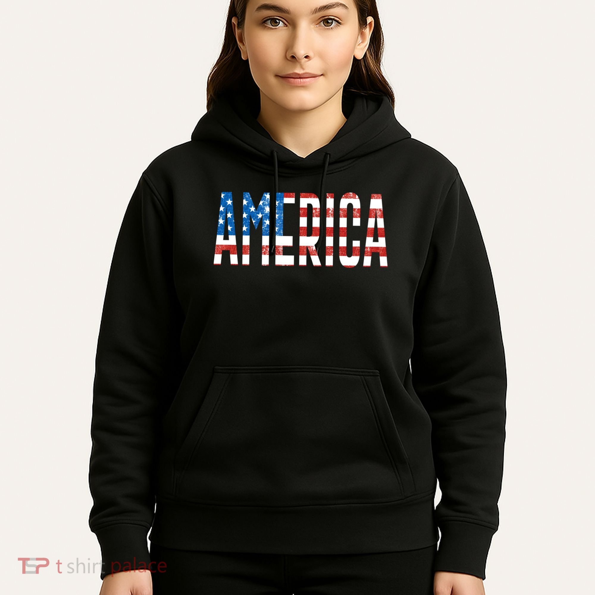 America Red White Blue Stars And Stripes Hoodie