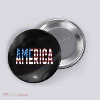America Red White Blue Stars And Stripes Button thumb 0