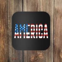 America Red White Blue Stars And Stripes Coaster thumb 0
