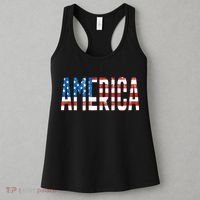 America Red White Blue Stars And Stripes Women's Tank Top thumb 3