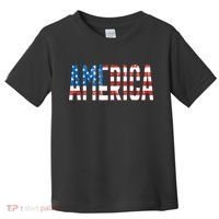 America Red White Blue Stars And Stripes Toddler T-Shirt thumb 0