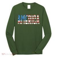 America Red White Blue Stars And Stripes Long Sleeve Shirt thumb 0