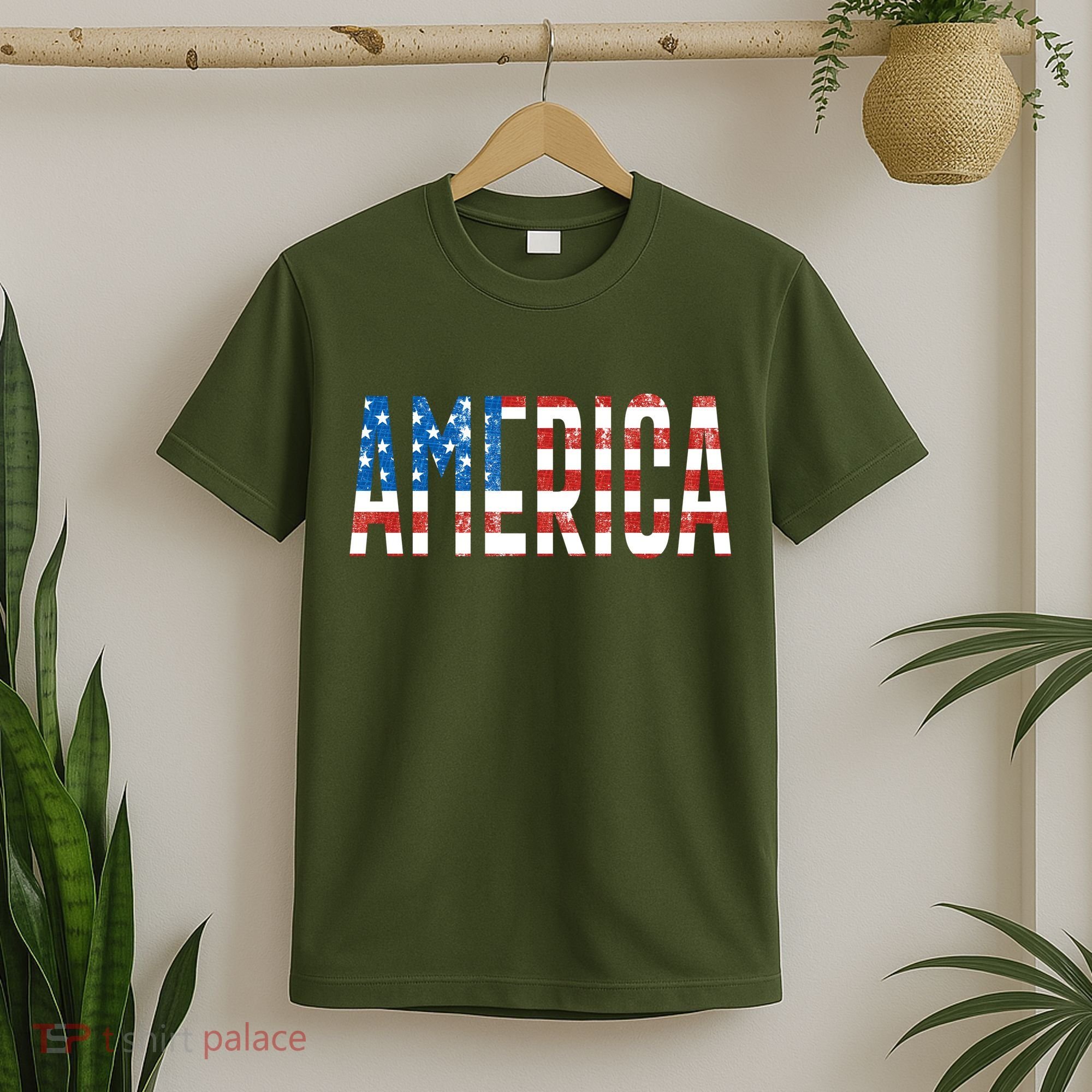 America Red White Blue Stars And Stripes T-Shirt