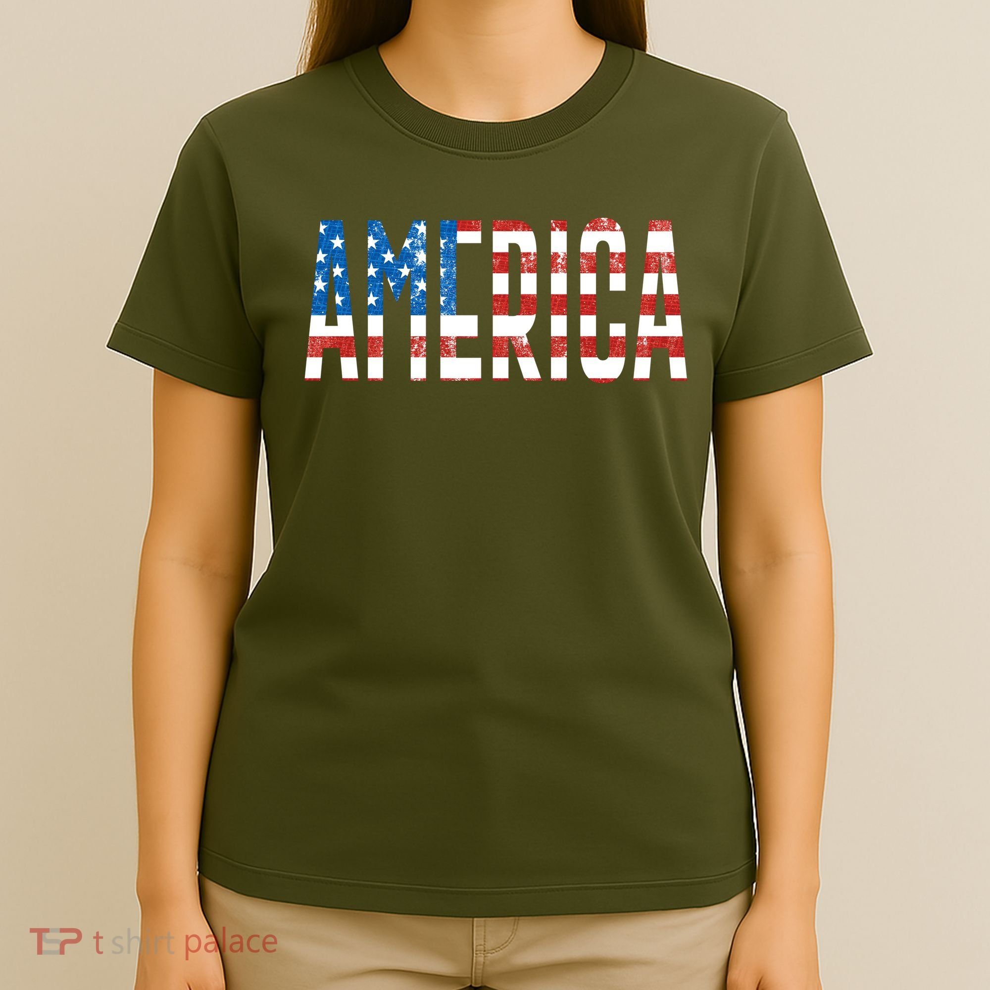 America Red White Blue Stars And Stripes T-Shirt