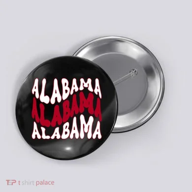 Alabama Retro Wave Button