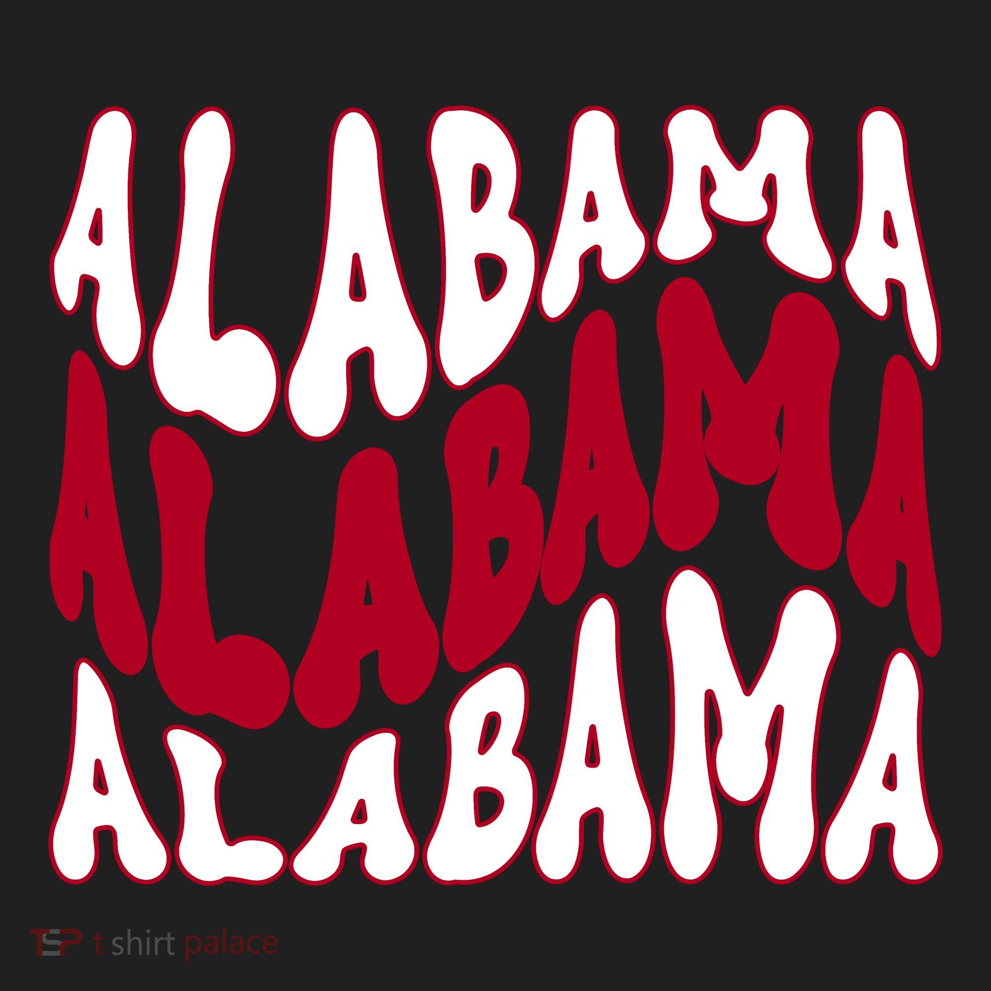 Alabama Retro Wave Golf Towel