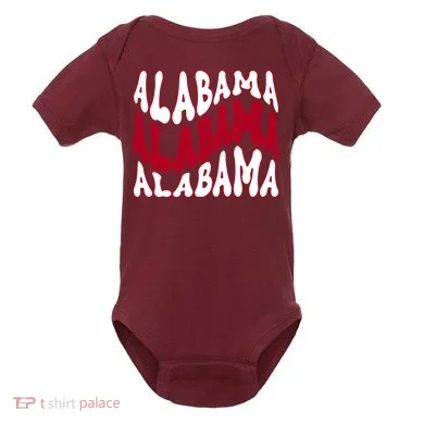 Alabama Retro Wave Baby Bodysuit