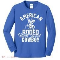American Rodeo Wild West Cowboy Western Howdy Gift Kids Long Sleeve Shirt thumb 0