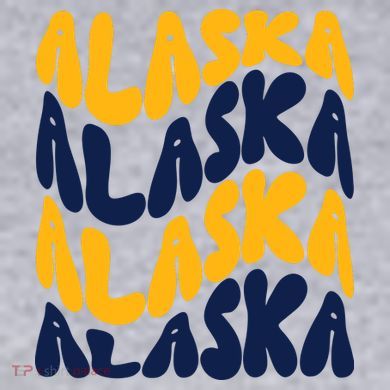 Alaska Retro Wave Women's Racerback Cropped Tank