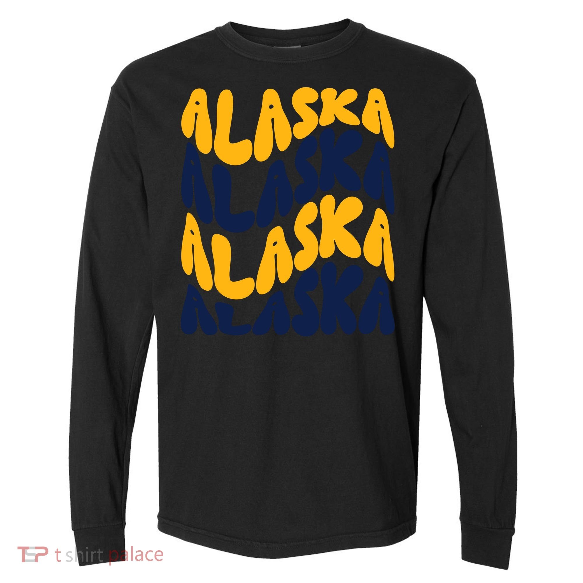 Alaska Retro Wave Comfort Colors Heavyweight Long Sleeve T-Shirt