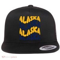 Alaska Retro Wave Flat Bill Trucker Hat thumb 0