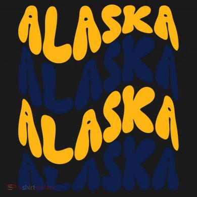 Alaska Retro Wave Flat Bill Trucker Hat