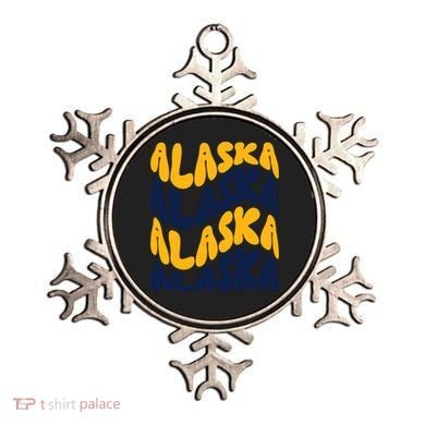 Alaska Retro Wave Ornament