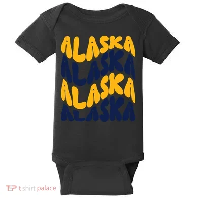 Alaska Retro Wave Baby Bodysuit