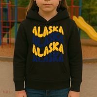 Alaska Retro Wave Kids Hoodie thumb 3