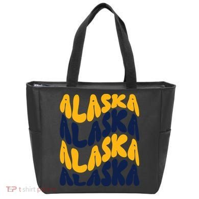 Alaska Retro Wave Tote Bag