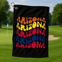 Arizona Retro Wave Golf Towel thumb 1