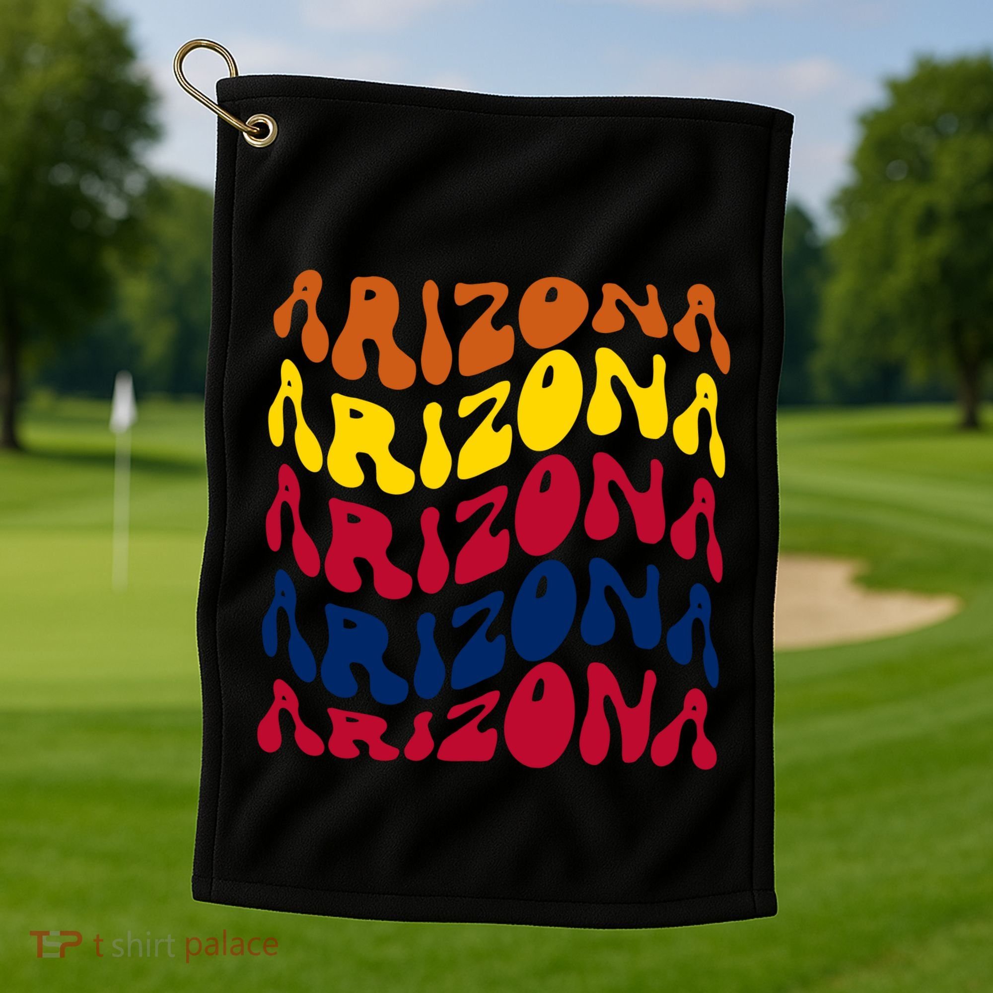 Arizona Retro Wave Golf Towel