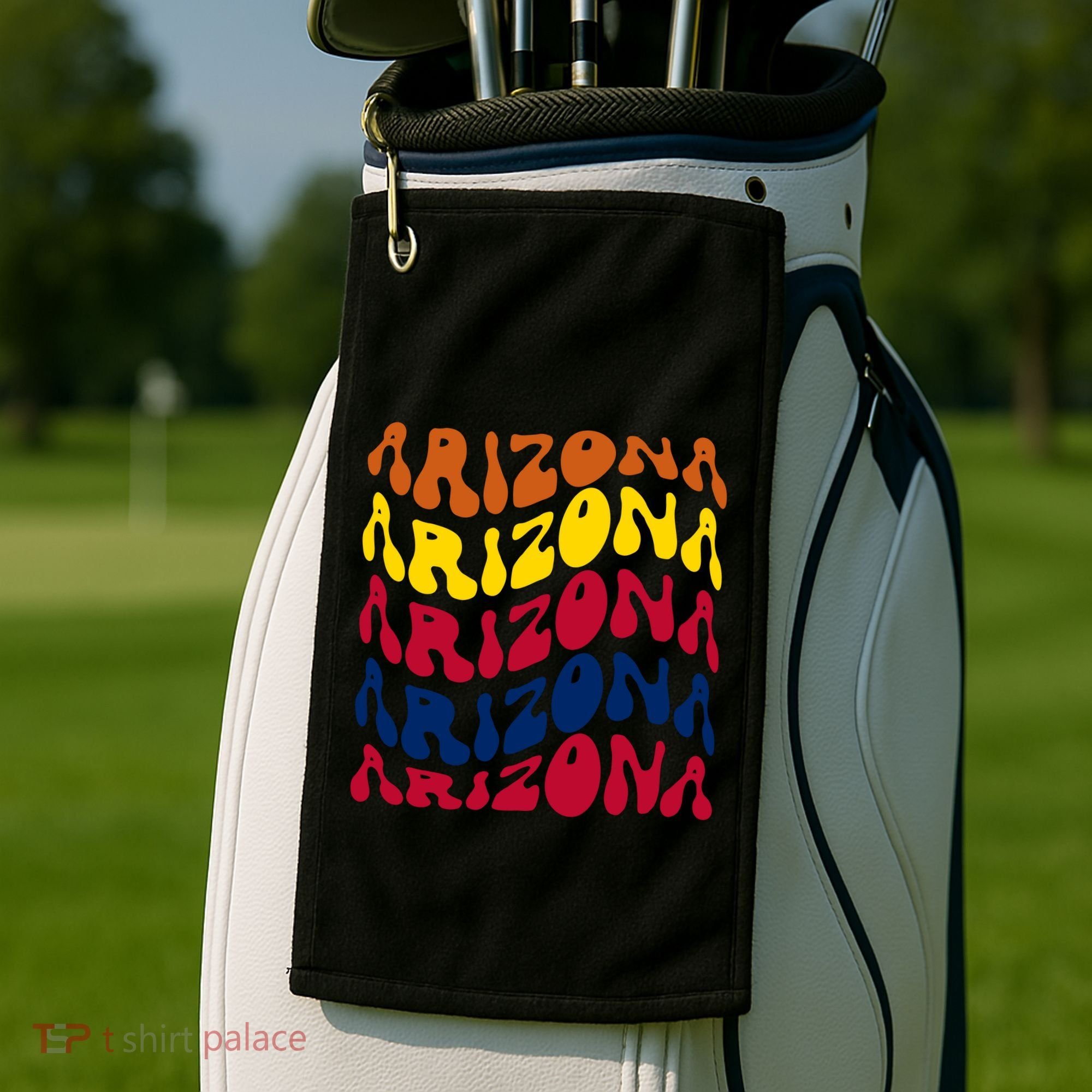 Arizona Retro Wave Golf Towel