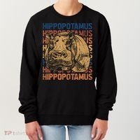 Animal Rights Zookeeper Africa Gift Idea Hippo Women's Sweatshirt thumb 0