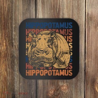 Animal Rights Zookeeper Africa Gift Idea Hippo Coaster